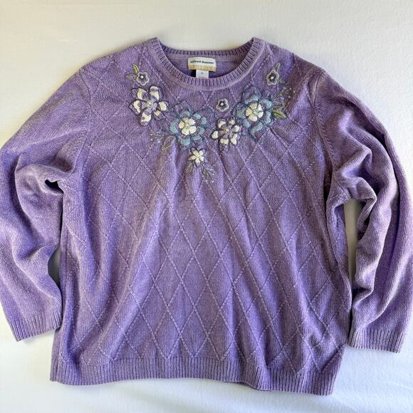 Alfred Dunner Victoria Falls Chenille Embroidered Sweater Size 3X - Picture 10 of 10